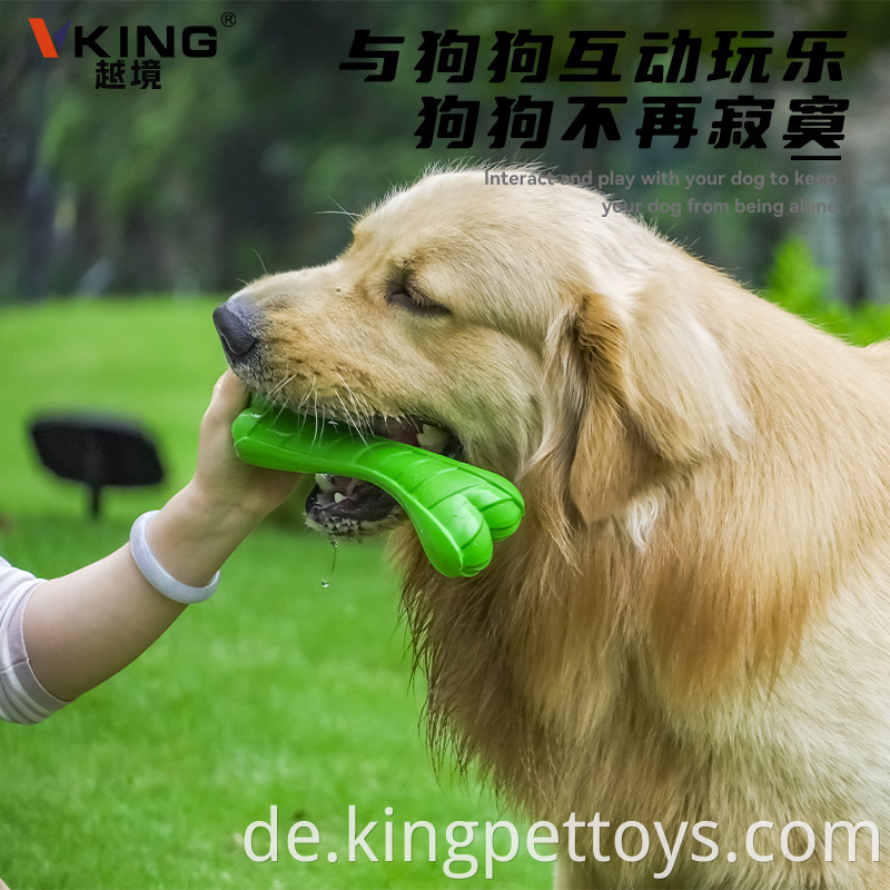 Rubber Pet Toy Bone with Beef Flavor